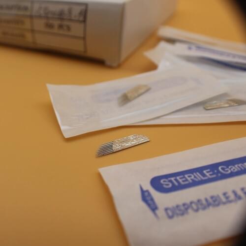 500 PCS/lot Shape Double Line 15PIN Blade For Shading Microblading Permanent Makeup Tattoo Needles 3D Manual Embroidery