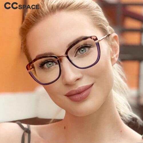 53041 Cat Eye Anti Blue Light Optical Glasses Frames Spring Leg Women TR90 Fashion Computer Eyeglasses