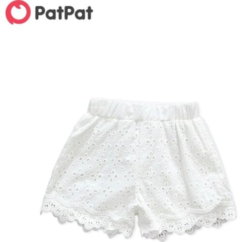 PatPat Baby / Toddler Girl White Lace Shorts