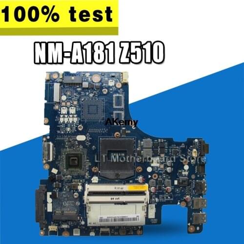 Free Shipping New New AILZA NM-A181 motherboard For Lenovo Z510 laptop motherboard PGA947 ( For intel I3 I5 I7 CPU ) Test OK