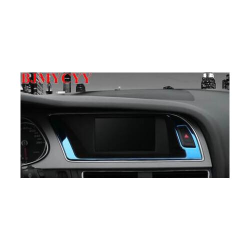 BJMYCYY Stainless steel decoration frame for automobile control navigation for Audi A4L 2009-2016