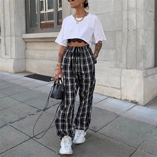 Charmingtrend Women's Plaid Trousers