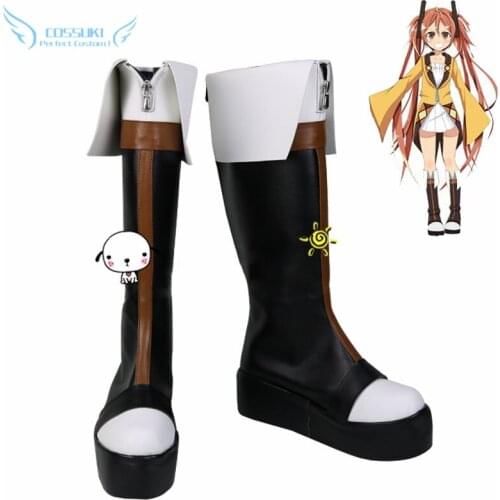 Black Bullet Enju Aihara Cosplay Shoes Boots Professional Handmade ! Perfect Custom for You