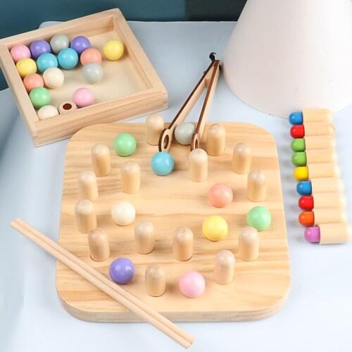 Kids Wooden Montessori Toys Hands Brain Training Clip Beads Puzzle Board Math Game Baby Early Educational Toys For Children