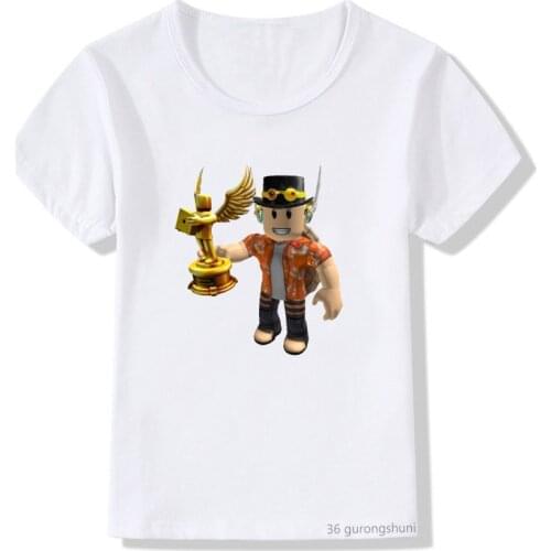 Children T-shirt Round Neck Tops Boys /girls Cartoon Robot Print T Shirt Kids Clothes Unisex Summer Tops Cotton Short-sleeved