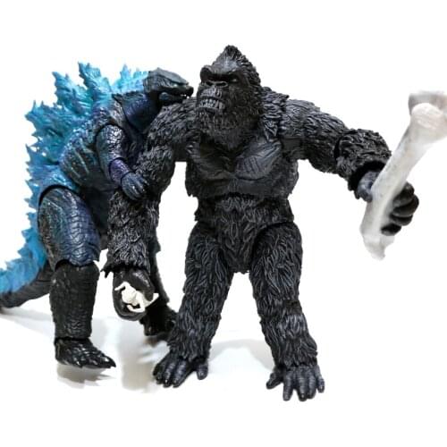 Godzilla King Kong Figure Figurine Orangutan Monkey Movie Toy Doll 7inch PVC Movable Animal Toys Figma Birthday Gift