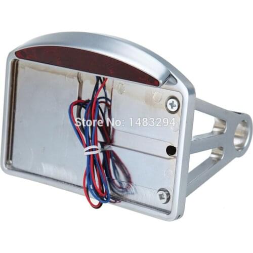 Chrome 1" Back Axle Tail Light License Plate Light Integrated Plate Holder Fits For Harley Sportster 883N 883R 1200 XL Chopper