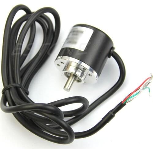 DC5V-24V 360P/R Encoder Incremental Rotary 360 Pulses /R AB 2 Phase 6mm Shaft Dropship