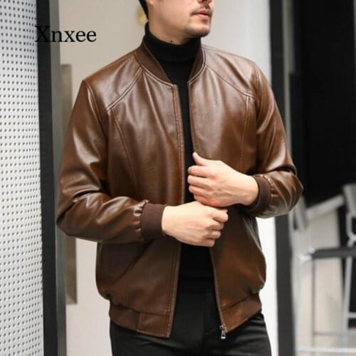Pu Warm Fleece Leather Jacket Men Faux Leather Jacket Male Casual Coats Man Brand Clothing Jaqueta Masculinas Clothing Tops