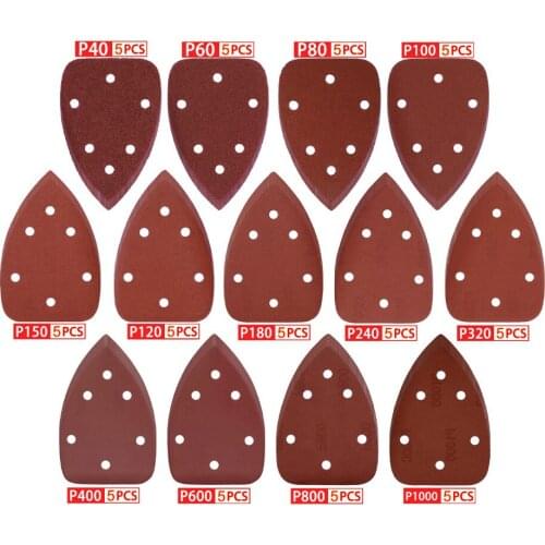 5Pcs Triangle Sandpapers Block Abrasive Sand Polishing Sheet For Metal Wood Hand DIY Tools