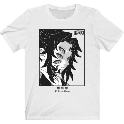 Demon Slayer Kimetsu No Yaiba Anime T-Shirt Men Cotton Kokushibou Clothes Tops Tees Camiseta Camiseta