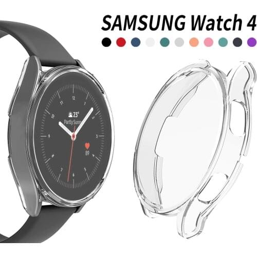 Electroplate Soft TPU Protective Watch Case Full Cover Screen Protector for Samsung Galaxy Watch 4 40mm 44mm Shockproof