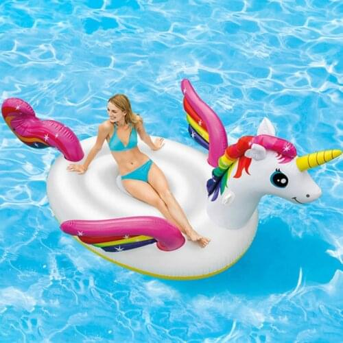 Inflatable Animal Mount, Unicorn Float Floating Row Bed, Little Unicorn Mount, Adult and Child Pool Playing Toys 57561