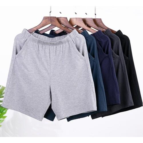 NANJIREN Summer man sleep bottom Men Fashion Brand Male Casual Shorts Comfortable Plus Size Casual home pajamas shorts 2/pcs
