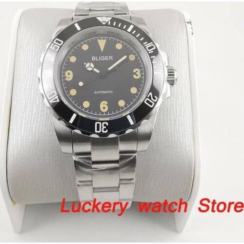 2020 New 40mm mens watch black dial luminous saphire glass ceramics Bezel Automatic Mechanical watch -BA211