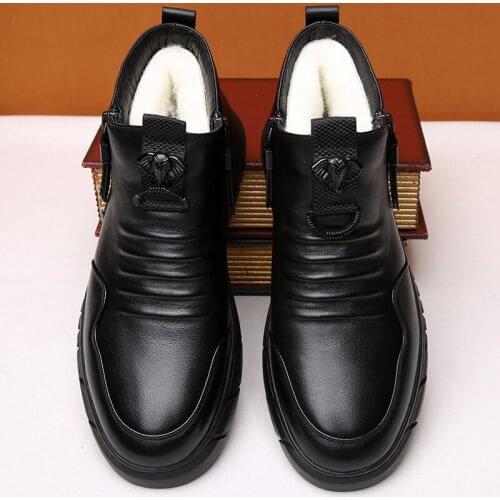 Pop Snow Boots Protective and Wear-resistant Sole Man Boots Warm and Comfortable Winter Walking Boots Big Sizepo890