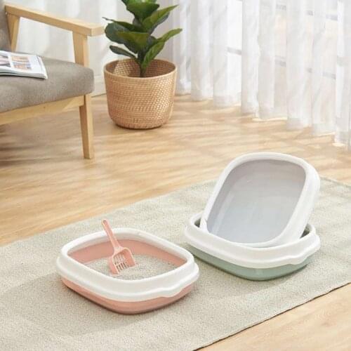 Portable Cat Litter Bowl Toilet Bedpan Excrement Training Sand Box with Shovel For Kitty Pet Accessories