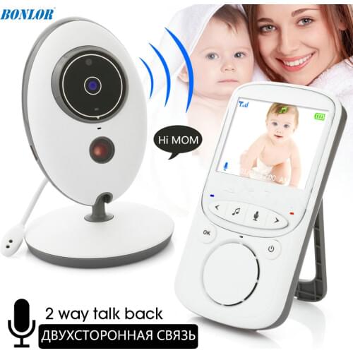 1Set Free Shipping Wireless Monitor For Baby or Oldman 2.4 Inch LCD display Night light Walkie Talkie Babysitter VB605 HD camera
