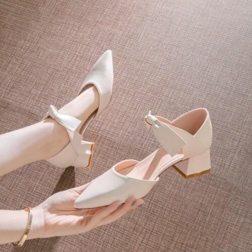 Luxury Designer Woman Dress Pumps Mules Low Heels Sandals Female Platform Sexy Shoes Ladies PSquare Zapatos Mujer Cheap