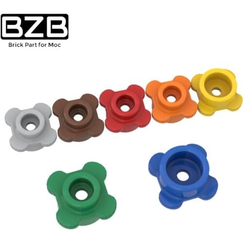 BZB MOC DIY Part 10Pcs DIY 332911X1 Plant Flower Grass Plate Round Model Blocks Building Bricks Educational Toys Kids Girls Gift