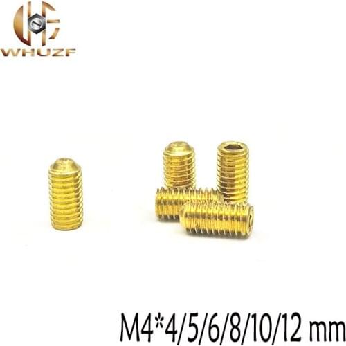 M4*4/5/6/8/10/12 mm screw brass set screws Concave hex socket Chimi screwsheadless Top wire machine screw