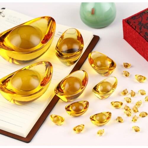 High Quality Multiple Sizes Organic Transparent Citrine Ingots Home Office Table Decoration Crafts Creative Good Luck Gifts