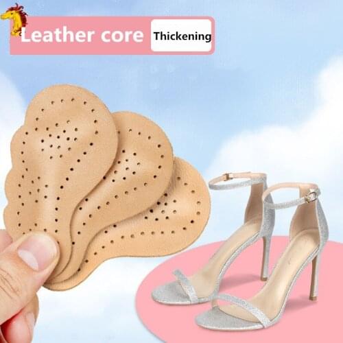 1 pair of womens Soft Leather Massage non slip pad high heel shoes non slip pad insole metatarsal support pad