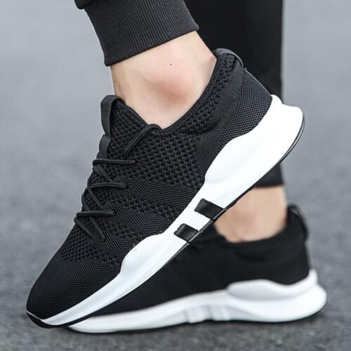 ZXWFOBEY 2019 New Mesh Men Casual Mesh Shoes Lac-up Men Shoes Lightweight Comfortable Breathable Walking Sneakers