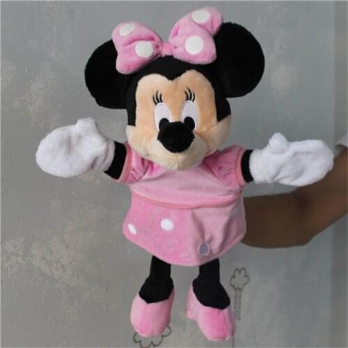 1piece 22cm-35cm cute bear classical minnie mouse pooh donkey animal plush soft toys stuffed dolls hand puppet toys