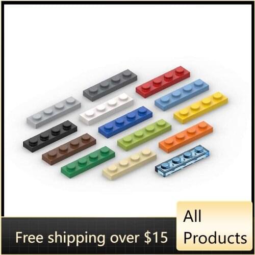 10PCS Bricks DIY Part Bricks 3710 Plate 1 x 4 Compatible With Building Blocks Parts Bricks Educational Tech Toys For Kids Gifts