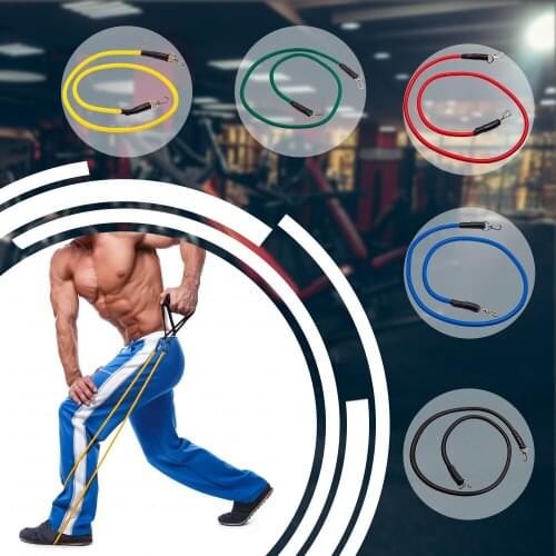 11pcs Resistance Bands Trainer Set for Fitness Tube Gym Workout Exercise Bands