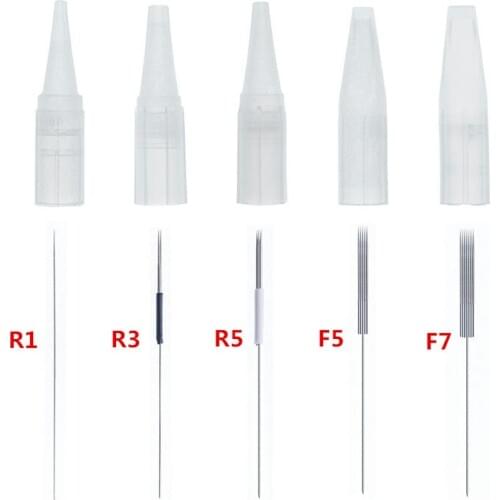 200pcs Disposable Professional Tattoo Needles 1RL R3 R5 F5 F7 For Tattoo Machine Eyebrow Needles For Make Up By Free Shipping