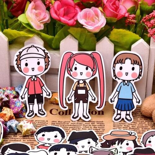 25pcs Creative kawaii cute self-made girls boys Couple scrapbooking stickers /decorative sticker /DIY photo albums waterproof
