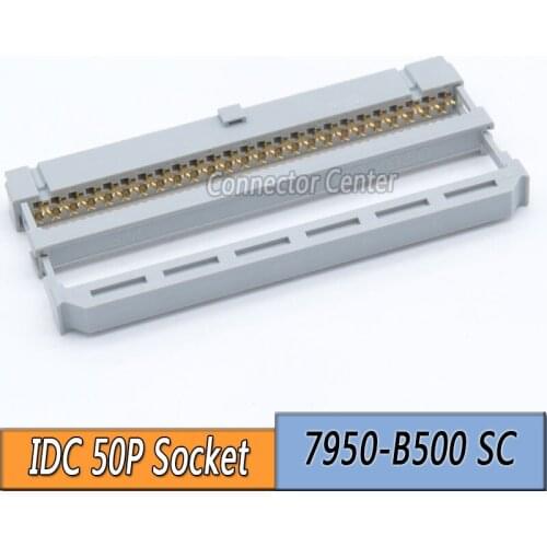 3M FC IDC Female Header50P Socket Connector For 1.27mm Pitch Flat Cable7950-B500 SC