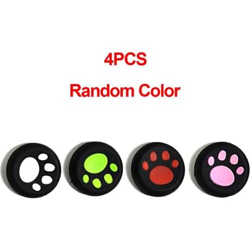 4pcs Controller Thumb Silicone Stick Grips 3d Cat Paw Cap Cover For Ps5 Ps4 Ps3 Xbox 360 One Controller(random Color