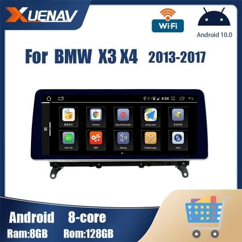 8 core Car Radio For BMW X3 X4 2013 2014 2015 2016 2017 NBT system GPS navigation 128G Android Head unit Dvd Player