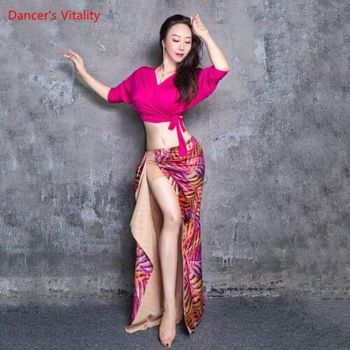 Big Size Loose Women Modal Belly Dance Practice Skirt 2 Piece Oriental Dance Performance Show Wear Belly Dance Set