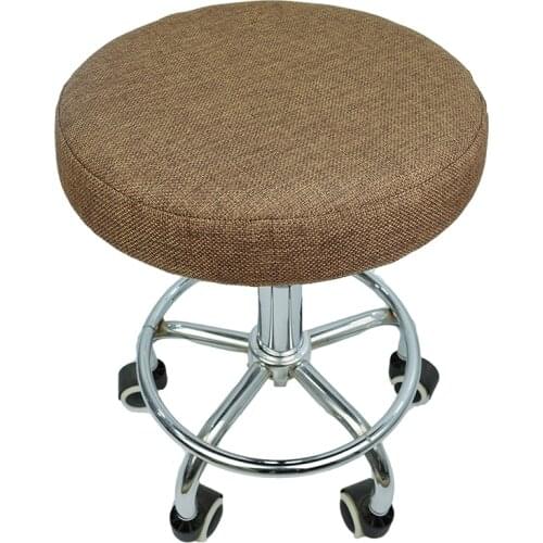 Four Seasons Linen Chair Cover Round Bar Stool Cover Dental Chair Cover Tabouret de Bar Seat Slipcover Diameter 30/33/35/40cm