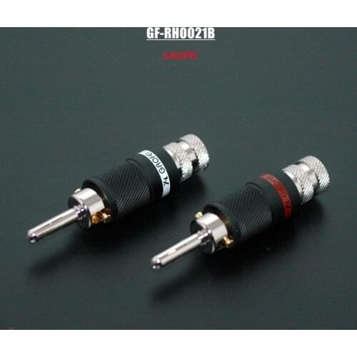 GAOFEI Hifi amplifier speaker cable lockable copper/rhodium-plated banana plug