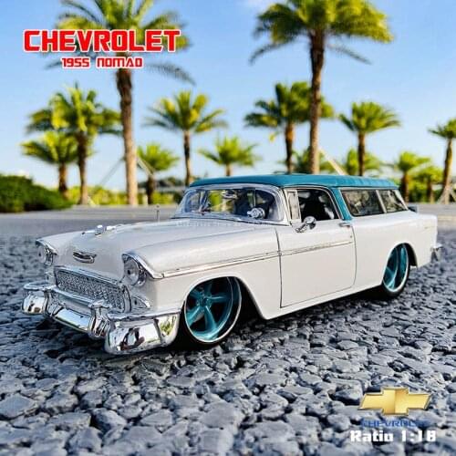 Maisto 1:18 1955 Chevrolet NOMAD vintage classic car Alloy Retro Car Model Classic Car Model Car Decoration Collection gift