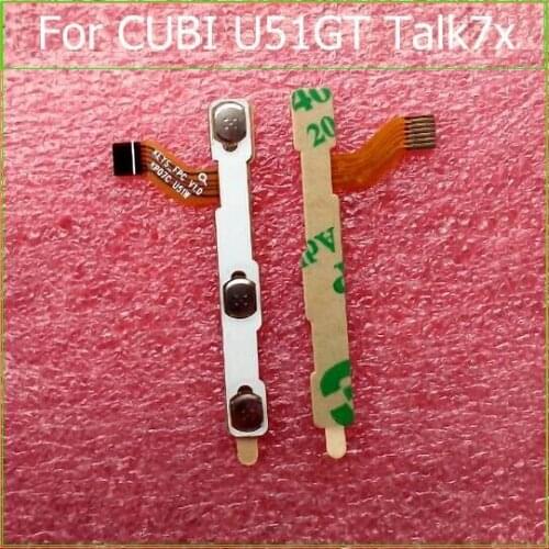100% original switch on off Power Volume button Flex cable For CUBE U51GT TALK7X conductive flex with sticker replacement parts