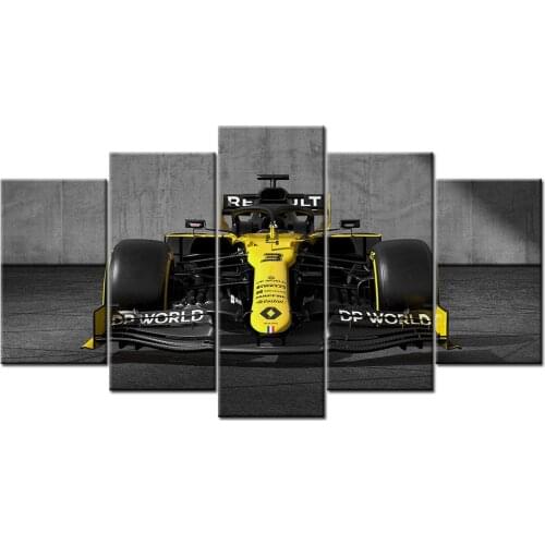 Frame HD Printed 5 Piece Modular Home Decor Poster Wall Art Renault RS20 F1 Racing Car Canvas Paintings