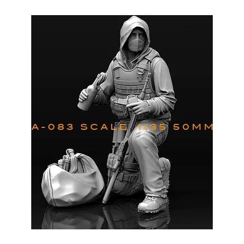 1/35(50mm) Resin Kits Terrorist resin soldier Model self-assembled A83