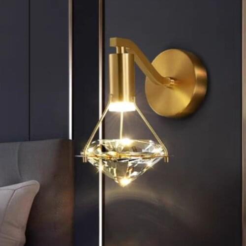 Wall Lamp Wall Light Bedroom Lamp Living Room Crystal Wall Type Restaurant Dining Room Wall Light Home Crystal Glass