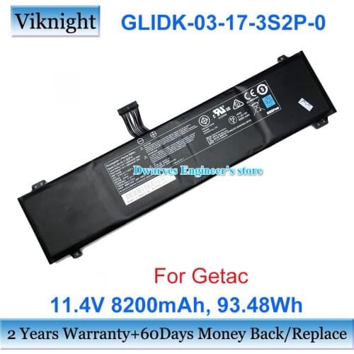 Genuine GLIDK-03-17-3S2P-0 Battery For Getac BATRGLIDK3-6102 GLIDK03173S2P0 11.4V 8200mAh 93.48Wh Rechargeable Li-Polym Battery