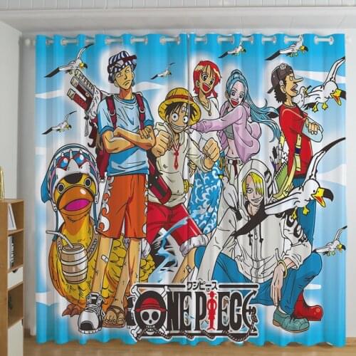 Popular Anime One Piece 3D Printed Curtain Kids Bedroom Living Room Curtain Home Decoration Parlour Room Blackout Curtains 01