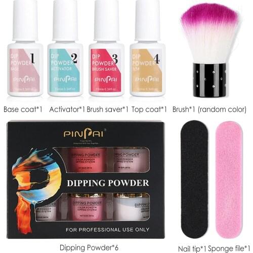 13Pcs/Set Dipping Powders Set Starter Kit Nude Series Dip Nail Art Glitter Powder Natural Dry Dippping Powder Kit With Brush