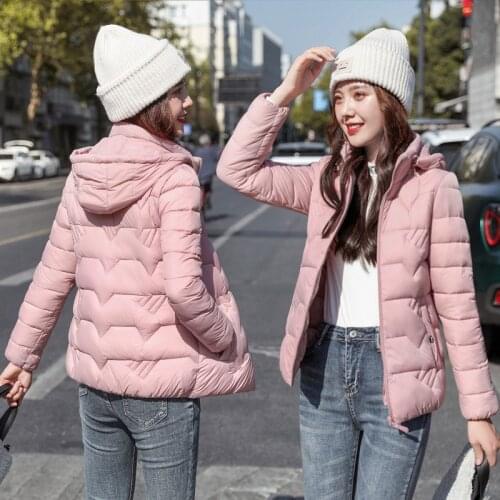 Down jacket women 2020 Cotton-padded new Korean slim lightweight down padded short padded jacket winter coat female ZJP2010