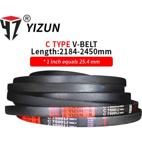 YIZUN C Type C2184~2450mm Hard Wire Rubber Drive Inner Length Girth Industrial Transmission Agricultural Machinery V Belt