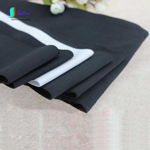 S0201H Hot sale 20CM White/Black Thin Style Elastic Webbing Band Tape For Garment Accessories,Soft Protect Waist Elastic band